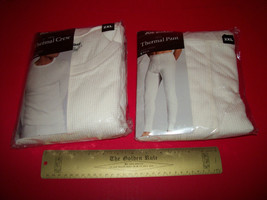 Joe Boxer Men Clothes 2XL Thermal Underwear Set White Crew Neck Shirt To... - $26.59
