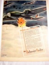 1943 Color Ad Belmont Radio Radar World War II - £7.91 GBP