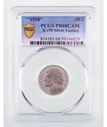 1938 Argent Fantasy Jefferson Nickel X-195 Classé Par PCGS Comme PR68CAM - $1,322.23
