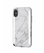LuMee Duo Phone Case Instafame Lighted for iPhone X/XS D White Marble Ho... - $65.74 CAD
