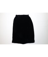 Vintage 50s 60s Streetwear Womens 28 Velvet Velour Full Length Skirt Bla... - $719.71 MXN