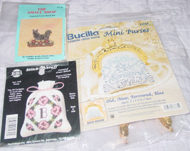 Three Small &quot;Take Along&quot; Cross Stitch kits fot On The Go - $5.00