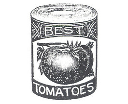 Unmounted Rubber Stamp: Can of Tomatoes - $2.50
