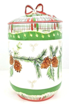 Harry &amp; David Holiday Cookie Jar Ceramic 11 1/2&quot; Tall x 6 1/2&quot; - $19.62