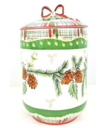 Harry &amp; David Holiday Cookie Jar Ceramic 11 1/2&quot; Tall x 6 1/2&quot; - $26.91 CAD