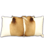 Springbok Skin Lumbar Pillow 12&quot; x 24&#39;&quot; hide pillow (similar to cow hide... - £78.46 GBP