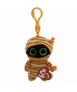 NWT TY Beanie Baby Boos 3&quot; MASK the Orange Mummy Key Clip Toy Halloween ... - €5,91 EUR