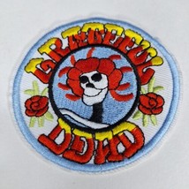 Grateful Dead Skull and Roses - Iron On Embroidered Patch Logo 3.5&quot; Round Rock  - £4.28 GBP