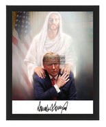 PRESIDENT DONALD TRUMP JESUS HOVERING AUTOGRAPHED 8X10 FRAMED PHOTO - £15.70 GBP