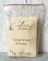 Candlewicking Fabric - Natural Color All Cotton 18&quot; x 48&quot; Cross Stitch O... - £5.96 GBP