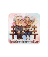 Cork-back coaster | Best Grandparents Ever Sitting on the Bench - $10.99