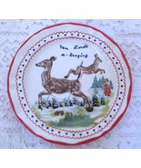 Anthropologie Nathalie Lete 12 Days of Christmas Plate 10 Lords a Leaping - €19,24 EUR