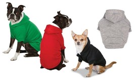 Fleece Lined Dog Hoodies Warm Thick Cotton Pocket Choose From 4 Colors &amp; Size - £16.53 GBP+