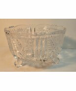 Crystal 3-Footed Bowl Frosted - $27.12 CAD