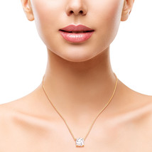 Gold Vollyball Cushion Cut Necklace - $26.31