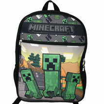 Minecraft Creeper and Mobs 16&quot; Backpack Multi-Color - £29.56 GBP