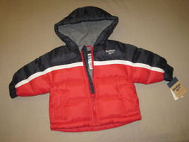 Boys 12 Months   Oshkosh B'gosh   Red & Navy Hooded Winter Jacket - $25.00