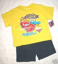 BOYS 18 or 24 MONTHS - Disney Pixar Cars -  I am Speed SHIRT &amp; SHORTS SET - £7.86 GBP