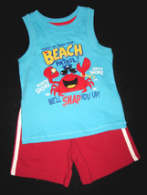 BOYS 2T - Jumping Beans - Beach Patrol Crab Knit SHIRT &amp; SHORTS PLAYSET - $15.00