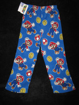 BOYS 6-8 - Nintendo - Blue Super Mario Print Super SoftFleece PJ PAJAMA ... - €13,64 EUR