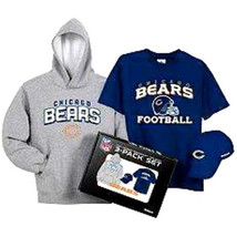 BOYS OR GIRLS 10 / 12 - Reebok - NFL Chicago Bears HOODY, HAT &amp; T-SHIRT ... - £31.42 GBP