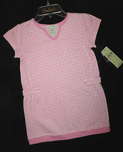 GIRLS 2T - LUCY SYKES - Pink/White Stripe  DESIGNER TOP - $10.00