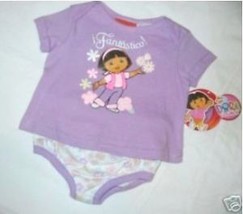 GIRLS 3-6 OR 6-9 MONTHS - Nick Jr. - Dora the Explorer DIAPER SET - £7.13 GBP