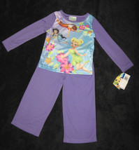 GIRLS 4 - Disney Fairies - Tinkerbell 2-pc Long-Sleeved PJs PAJAMAS - £15.80 GBP