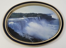 BB) Niagara Falls New York Metal Tin Oval Serving Tray Souvenir Limited ... - $182.84 MXN