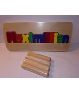 Personalized MAXIMILLIAN Step Stool Wood Puzzle Wooden 8" High Max NEW - €26,11 EUR