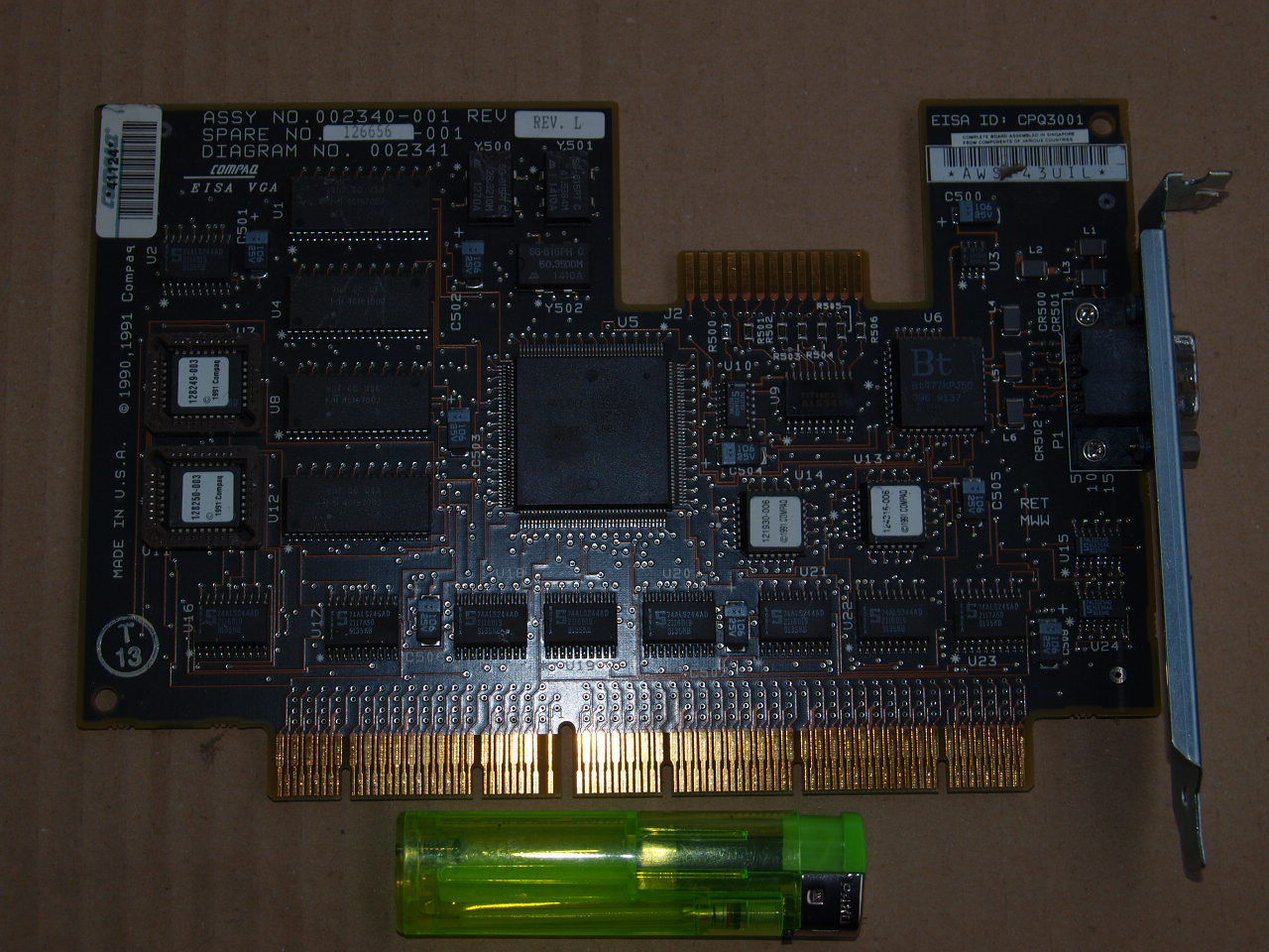 COMPAQ ADVANCED VGA CONTROLLER BOARD EISA 126656-001 FROM 1991 - $51.45
