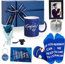 Graduation Gifts 8PCS for Him Her, Blue Class of 2024 Graduation Gift Box Set fo - £27.81 GBP