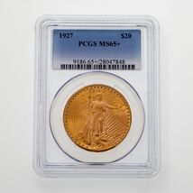 1927 St. Gaudens Gold Double Eagle Graded by PCGS as MS65+ - €5.502,37 EUR