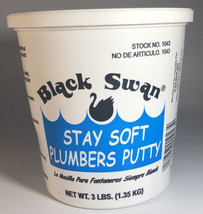 Black Swan #1043 Stay Soft Plumbers Putty 3lbs-New-SHIPS SAME BUSINESS DAY - $18.36