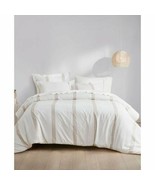 MSRP $120 Clean Spaces 5-Pc. Twin Comforter Set Beige Stripes - $666.45 MXN