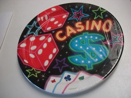 COLORFUL CASINO PARTY PAPER PLATES !  - $5.55