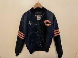 Starter Chicago Bears Satin Jacket large VTG 80’s  Ditka Payton Era NFL - £99.90 GBP