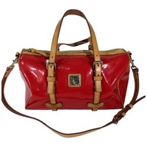 Dooney And Bourke RED Purse Shoulder Handbag Vintage 90s Slippery Sexy Leather - £44.76 GBP