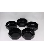 Arcoroc Octagon Black Cereal Soup Bowls 5-1/2&quot;  Lot of 5 France - €16,82 EUR