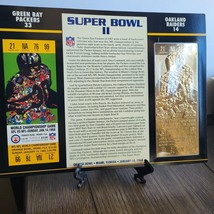 Super Bowl Ii Raiders / Packers Nfl 22 Kt Gold Sb Ii Ticket Willabee &amp; Ward - £14.95 GBP