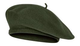 Top Headwear Wool Blend French Bohemian Beret Color Forest Green - $20.00