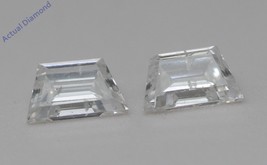A Pair of Trapezoid Natural Mined Loose Diamonds (0.92 Ct,F Color,SI3 Cl... - £927.85 GBP