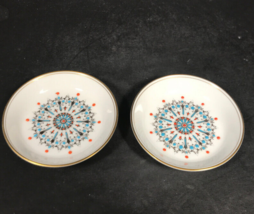 Royal Worcester China Coaster Butter Pat Coral Beaded Moriage Medallion ... - £18.96 GBP