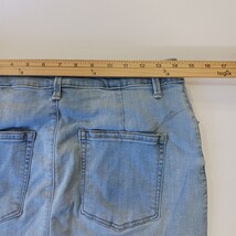 Maurices Jean Skirt Women’s 8 (28x16) Distressed Frayed Stretch Front Button image 8