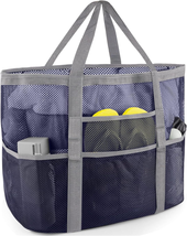 Mesh Beach Bag - Large Beach Tote Bag for Family Beach Bag for Toys &amp; Va... - £20.47 GBP