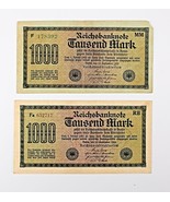 *GERMANY - 1000 REICHSBANKNOTE -  1922 - 2 TYPES - $92.15 MXN