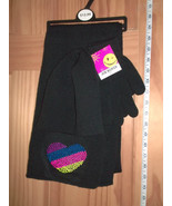 Joe Boxer Women Clothes Black Cold Weather Set Hat Rainbow Heart Scarf G... - $12.34