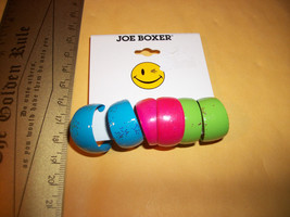 Joe Boxer Jewelry Sparkle Dangle Post Earring 3 Pair Plastic Hoops Accessory Set - £7.84 GBP