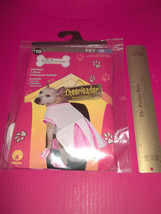 Rubies Pet Costume Dog Cheerleader Outfit Medium Pink White Dress Set Pompoms - $9.49