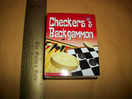 Scholastic Board Game Set Checkers And Backgammon Educational Activity Book Kit - £5.94 GBP
